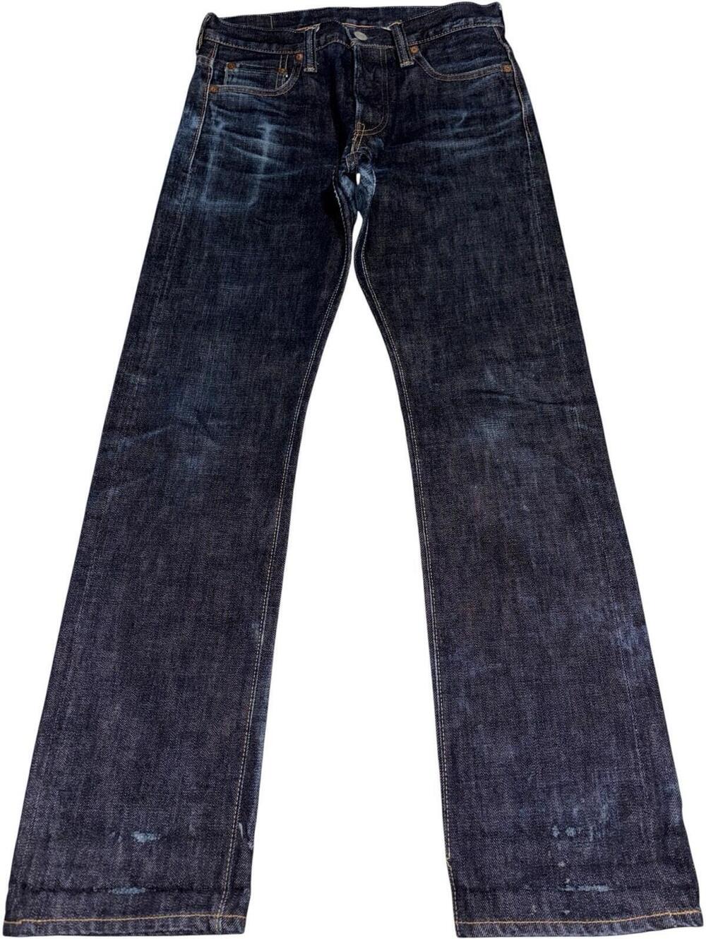 28 FULLCOUNT X BLUE IN GREEN Selvedge Denim straight Japanese Whiskered Vintage